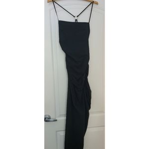 Zara strappy black evening dress